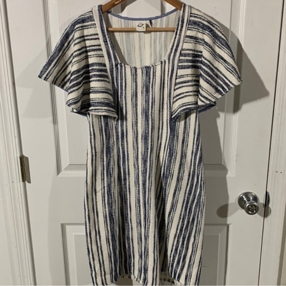 Anthropologie Akemi + Kin Dress, Size XS/Small, Blue & White - Picture 3 of 5